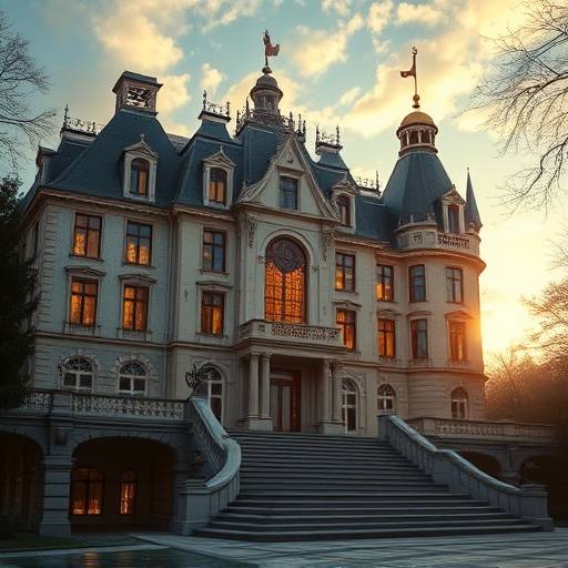 Image du projet 'Élégance à la Franäaise' - une publicité pour une marque de luxe mettant en scène un château majestueux.